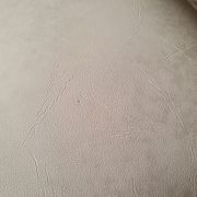 White skai stool / vintage chrome metal feet