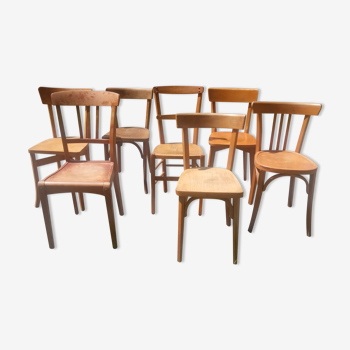 Lot de 7 chaises bistrot