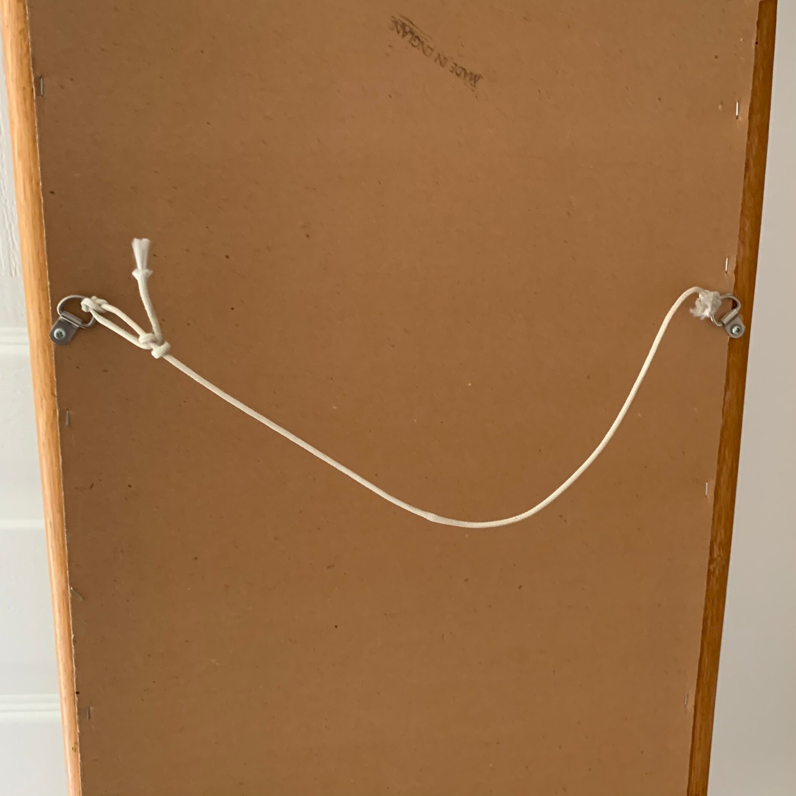 Rectangular rattan mirror