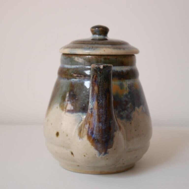 varnished sandstone teapot