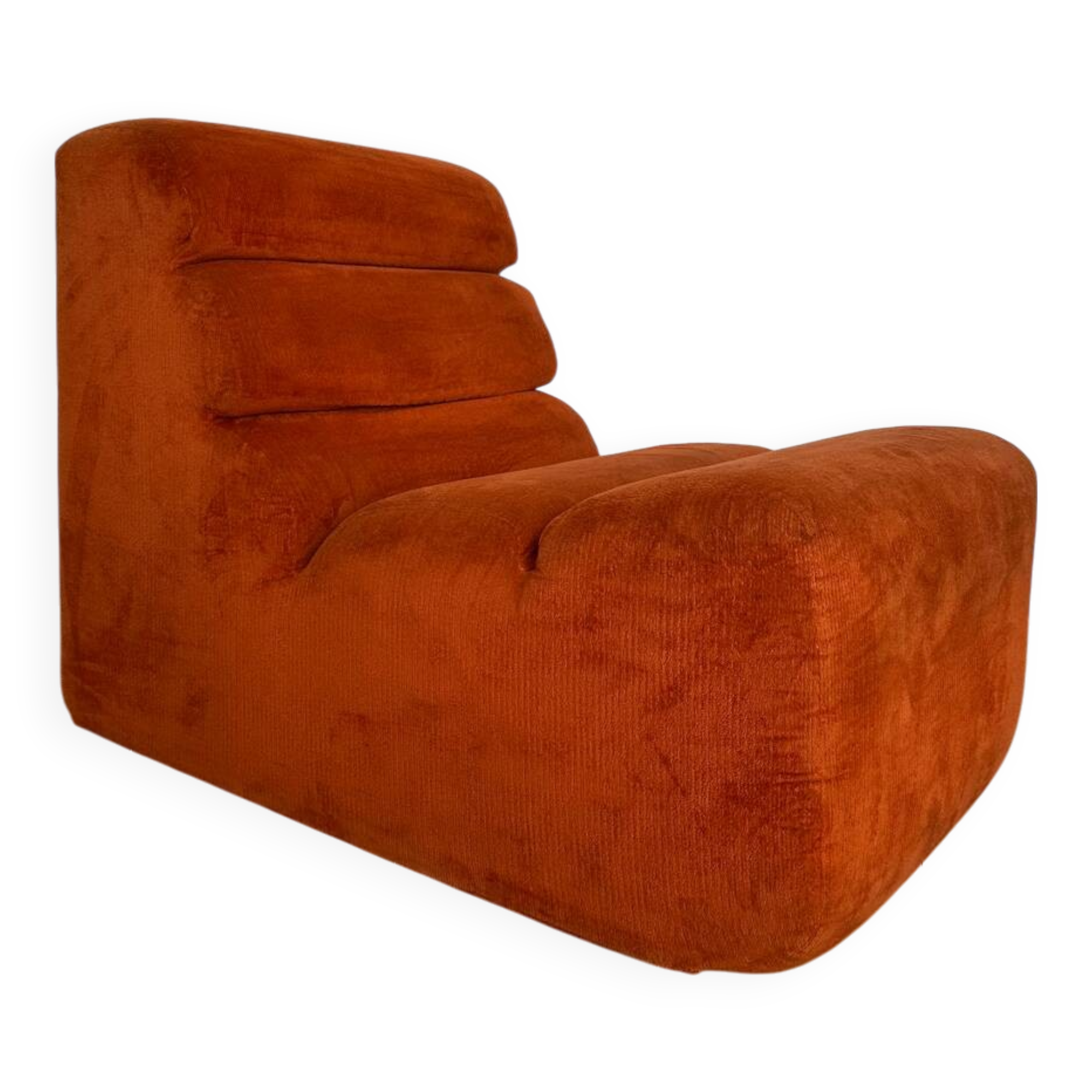 Chauffeuse / Fauteuil orange - Vintage - Design