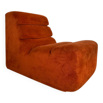 Chauffeuse / Fauteuil orange - Vintage - Design