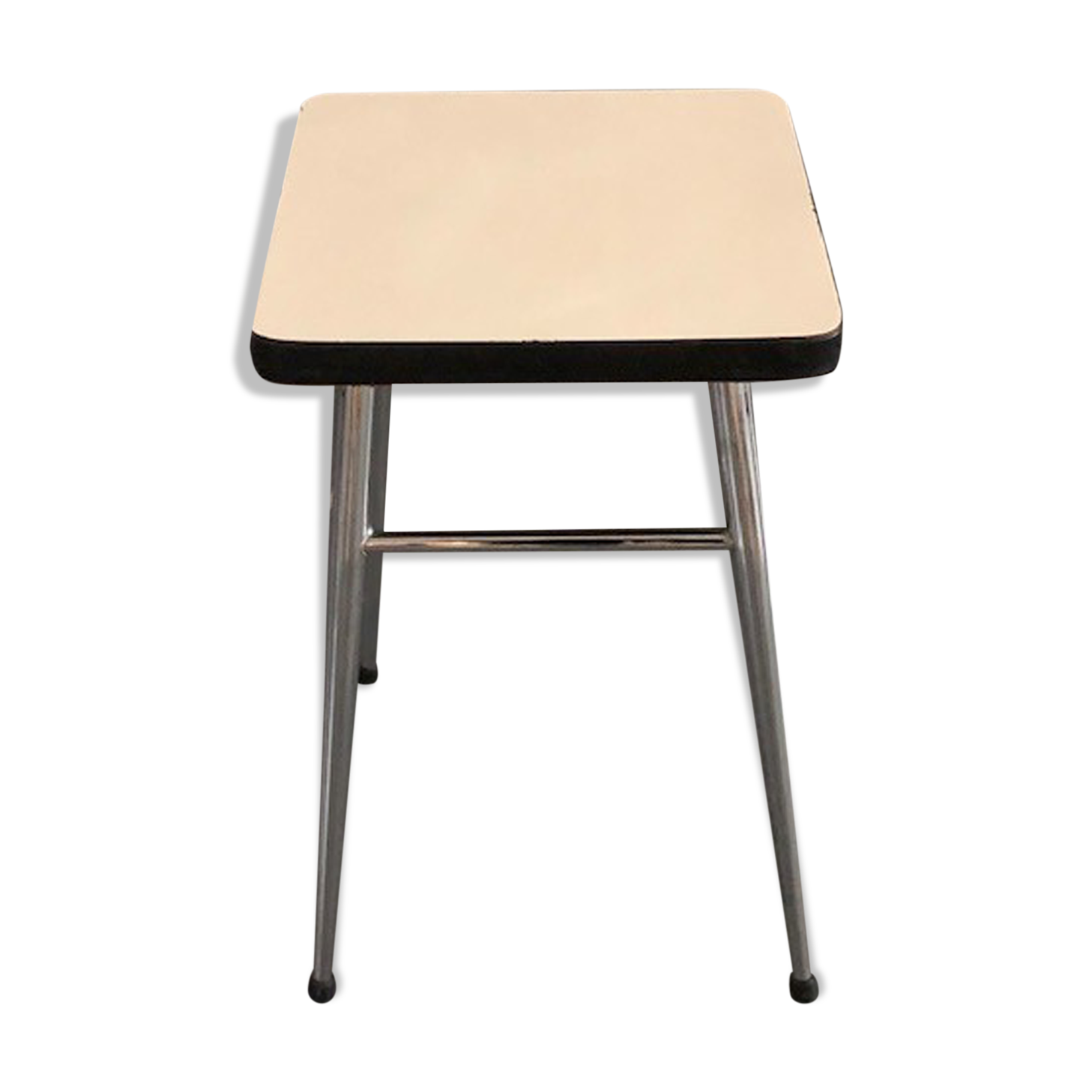 Tabouret en formica blanc