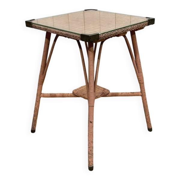 Guéridon anglais LLoyd Loom des années 1930