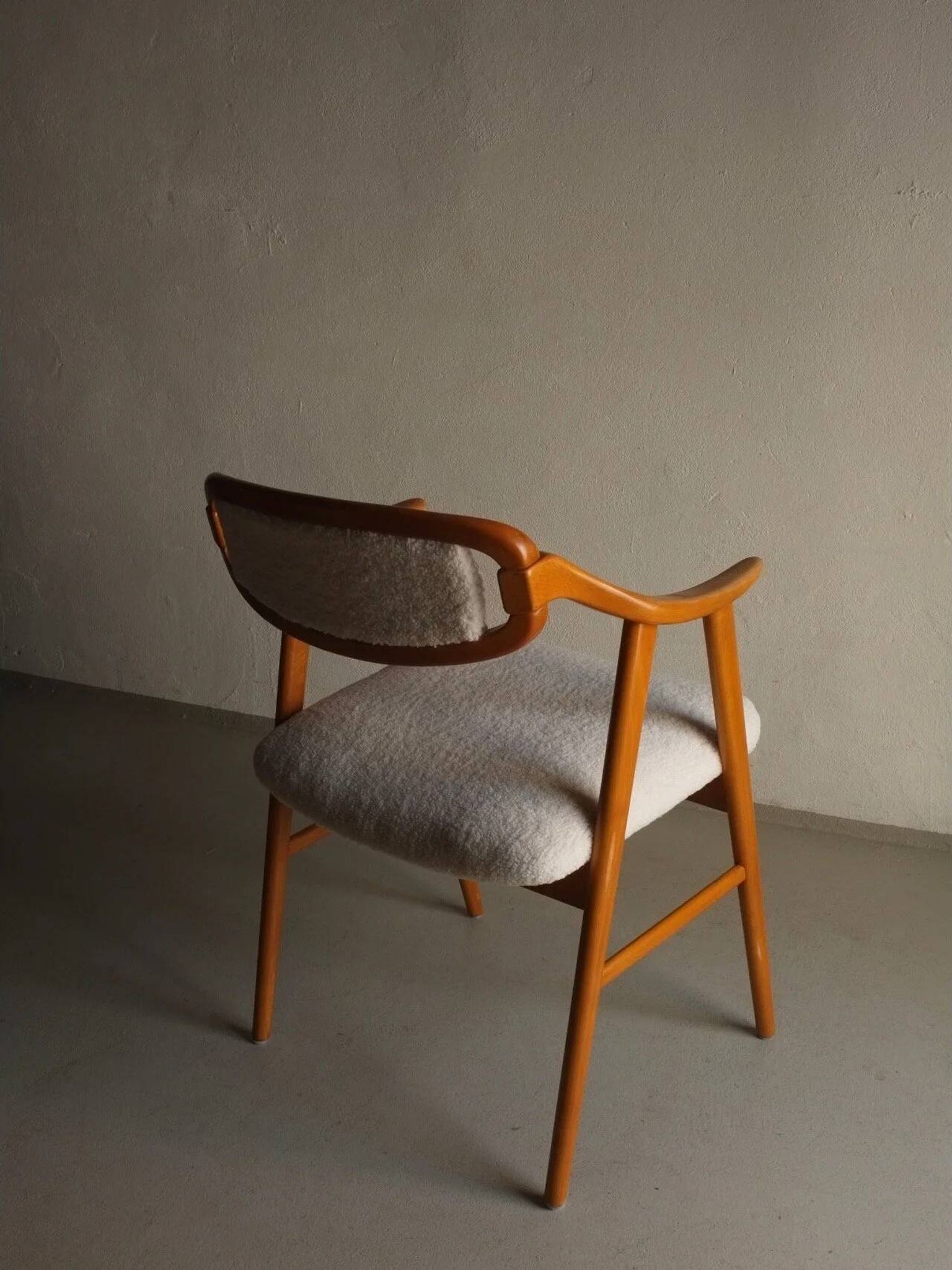Scandinavian faux shearling chair | 1960s