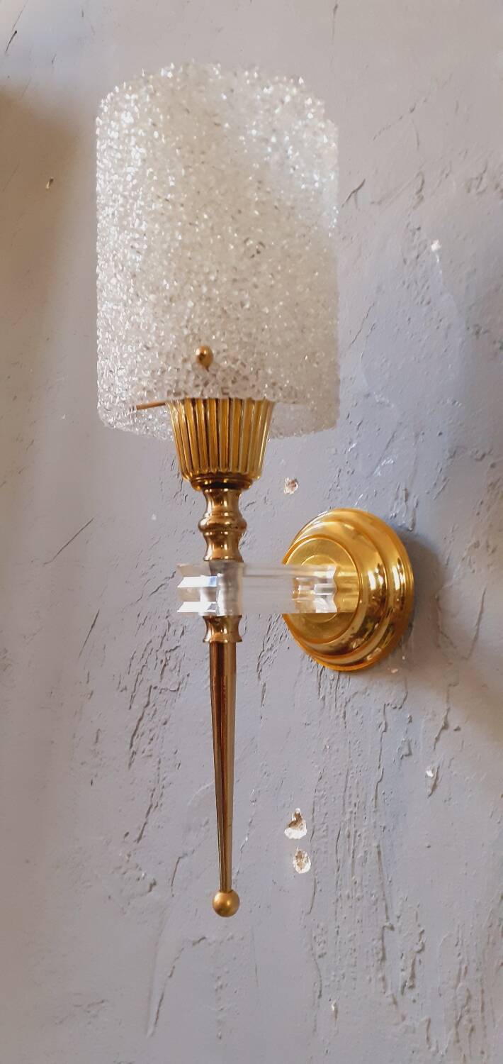 Vintage granite wall light from the 60s