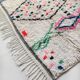 Moroccan Berber carpet Azilal ecru with colorful patterns 250x146cm