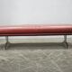 German Koinor Leather Bench with Brushed Stainless Steel Base 2020s