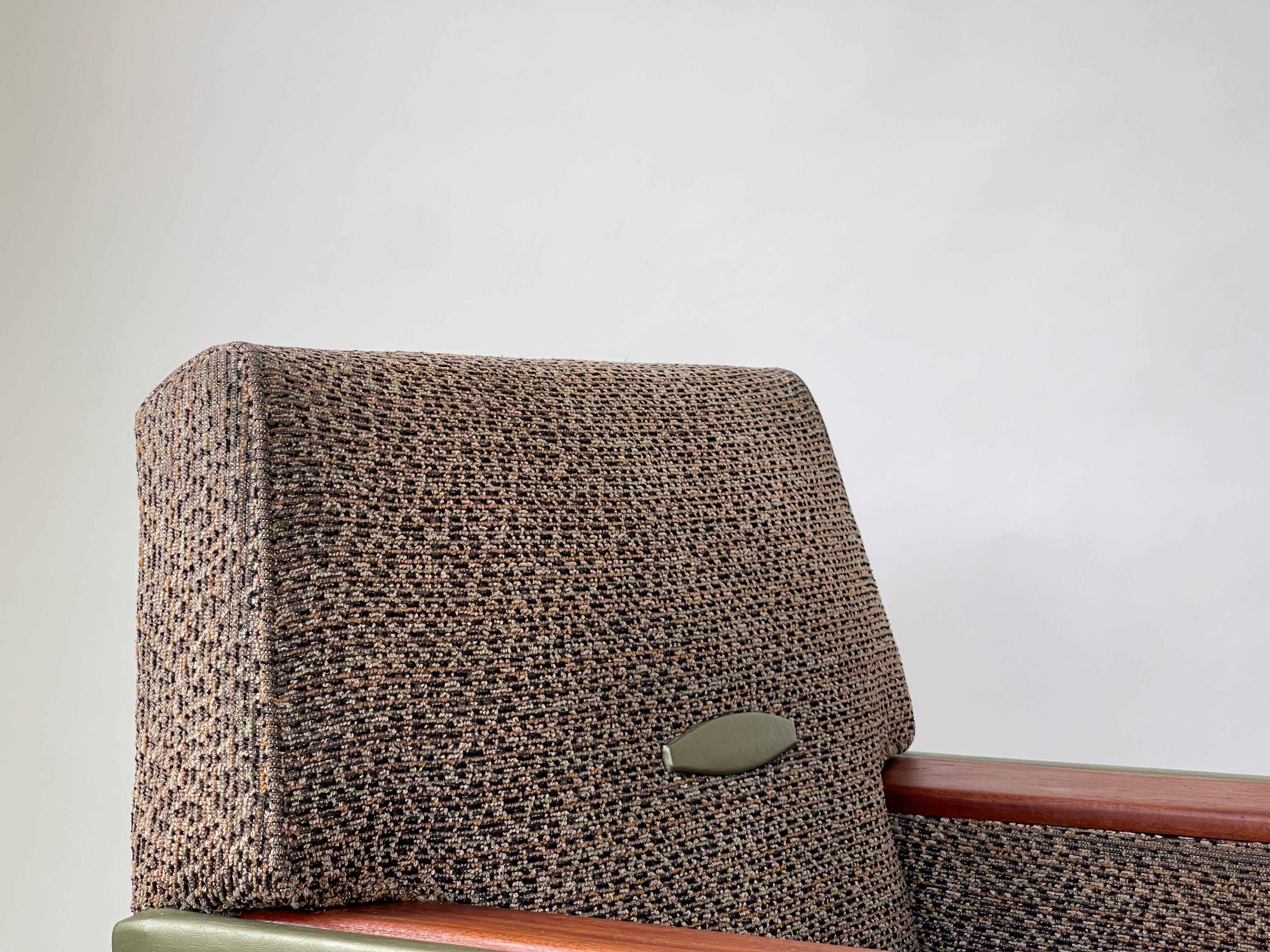 Pair of 1950s Lounge Chairs with Teak Arms