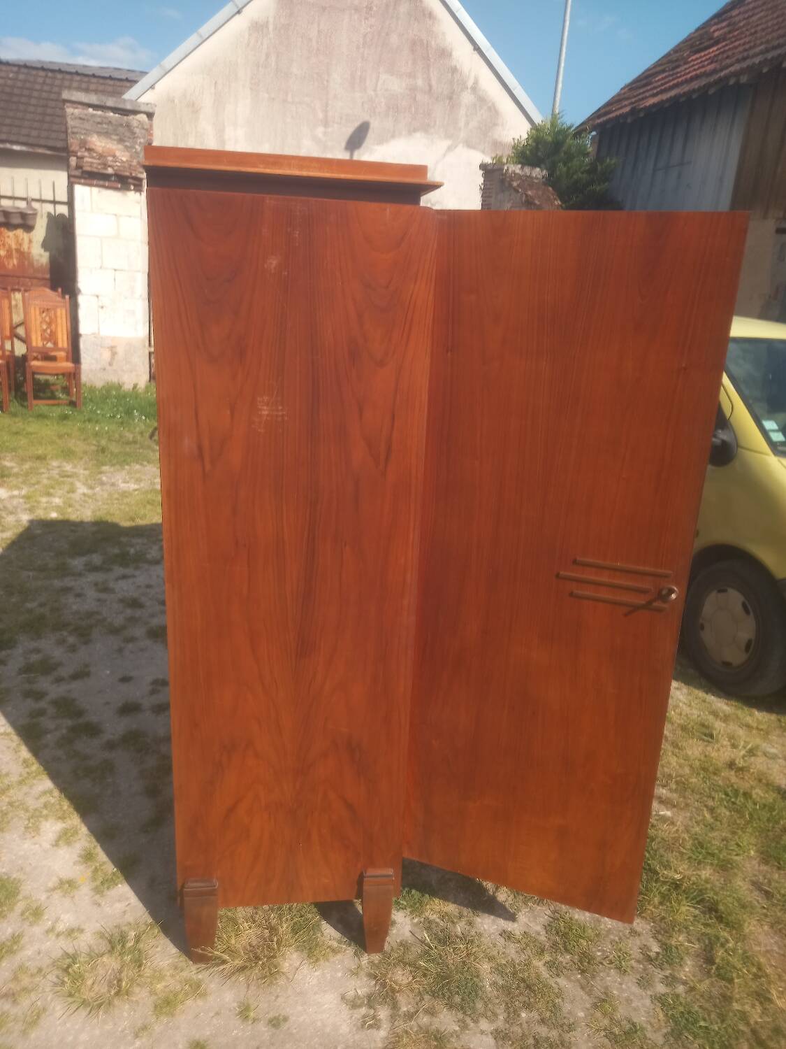 Old wood and brass cabinet