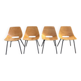 Pierre Guariche ARP Steiner Barrel Chairs x4