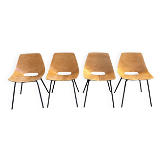 Chaises Tonneau Pierre Guariche ARP Steiner x4