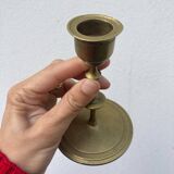 Small 19th century gilded brass candlestick