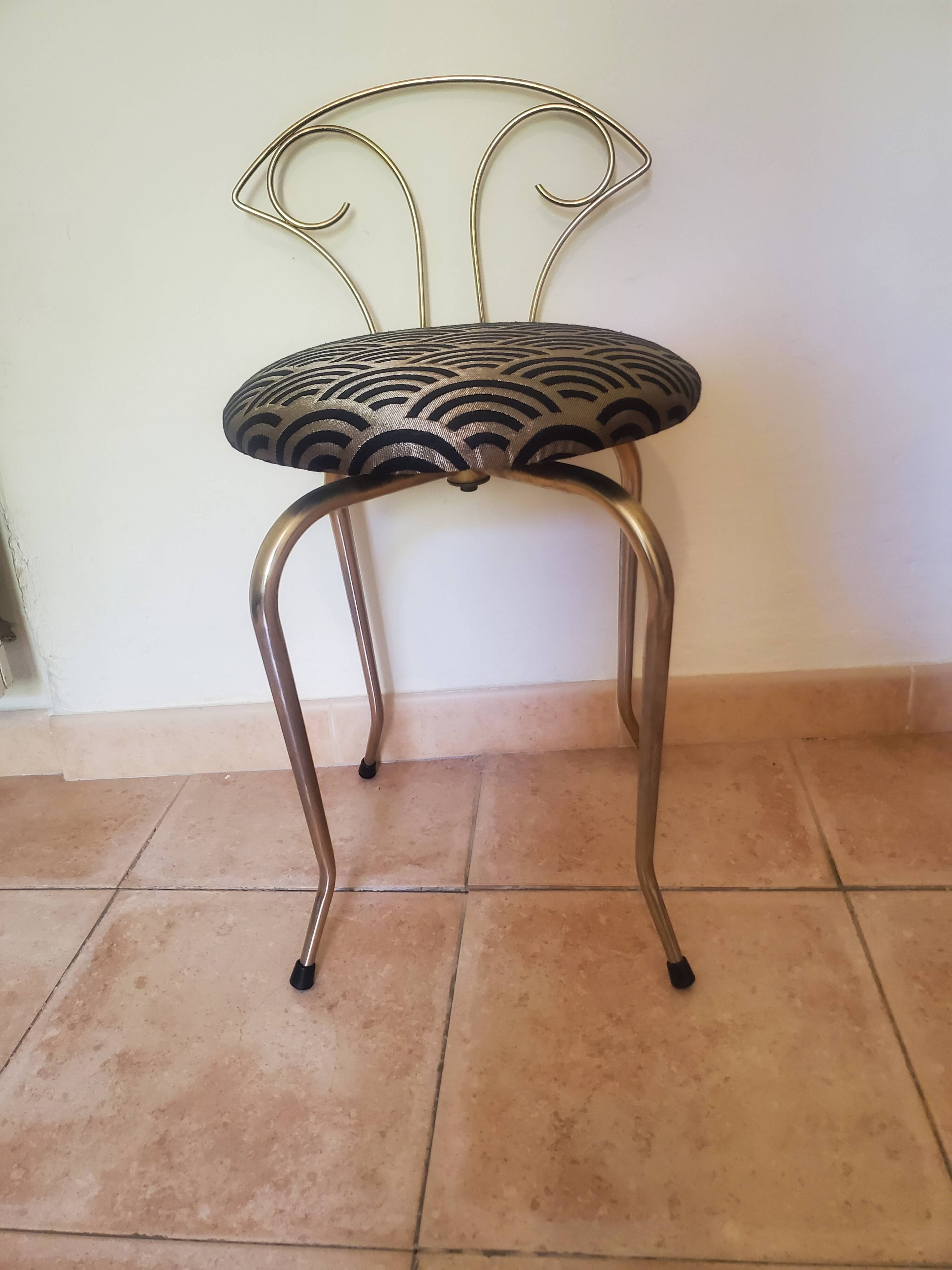 Art Deco swivel dressing table chair