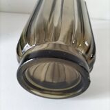 Vintage design smoked glass vase