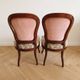 Set of 2 Louis XV chairs in wood and floral fabric.