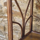 High shelf in vintage bamboo and rattan, 60s