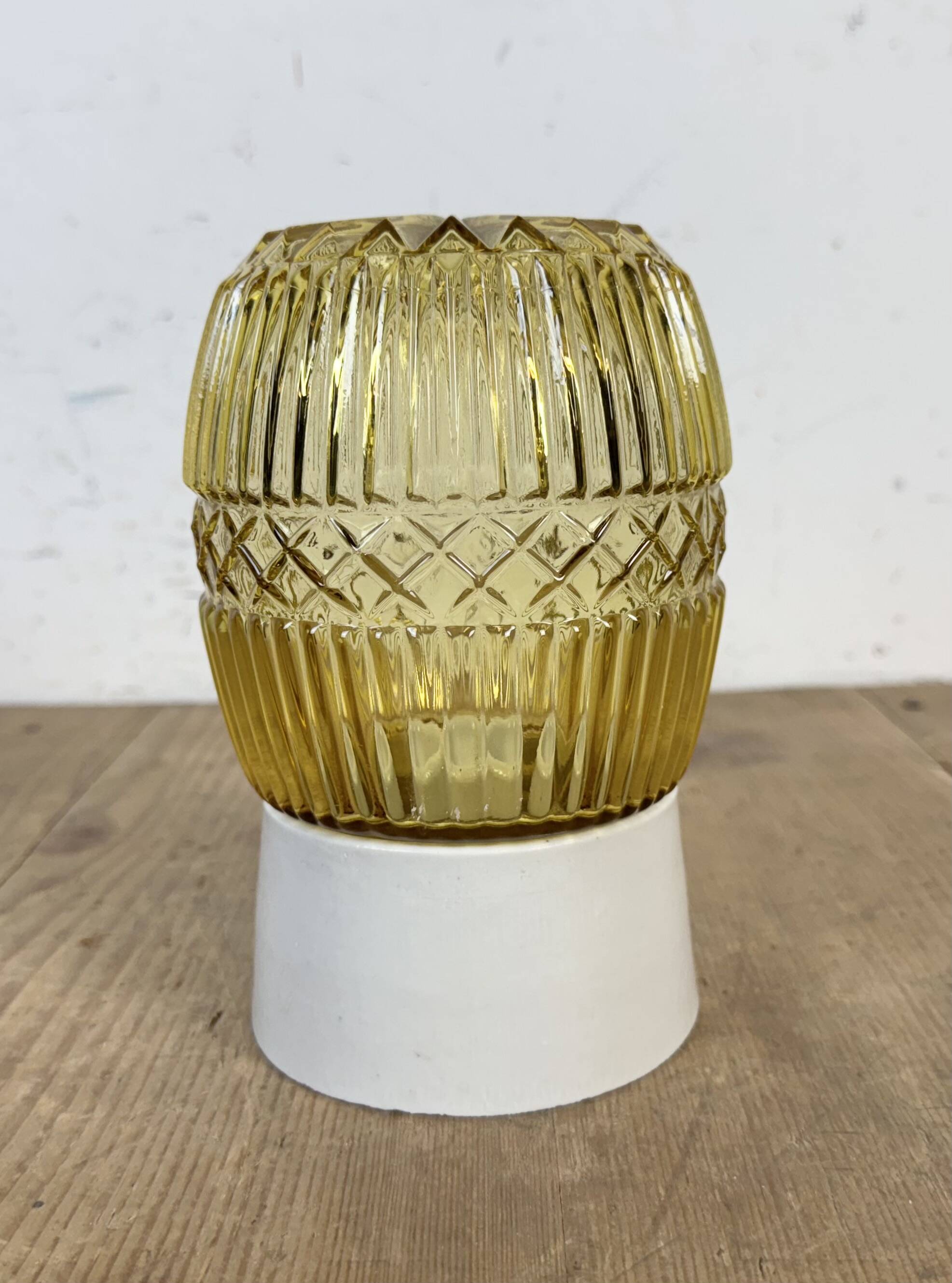 Vintage White Porcelain Ceiling Light, 1970s