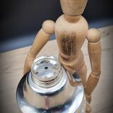 Chiseled glass cocktail shaker