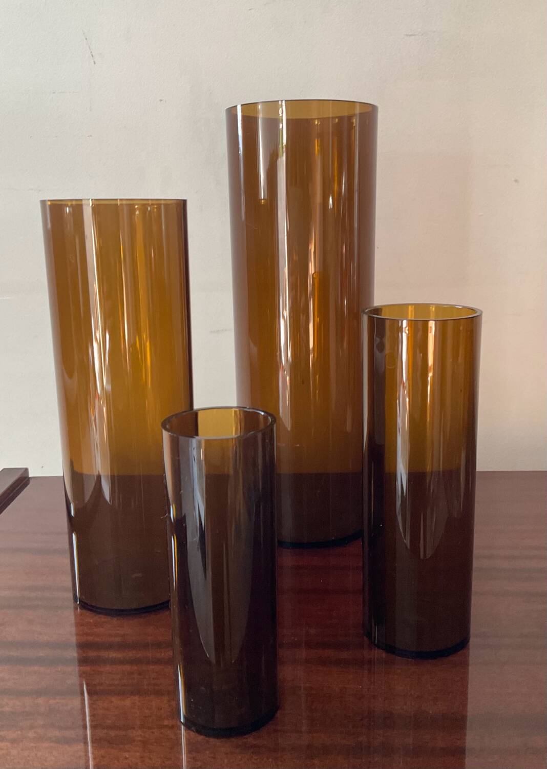 Series of 4 Jacques Bedat nesting vases from the 70s