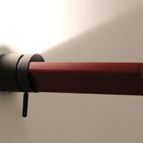 Tritico wall lamp Caltha designer Gianfranco Frattini lacquered in burgundy color, Italy 80's