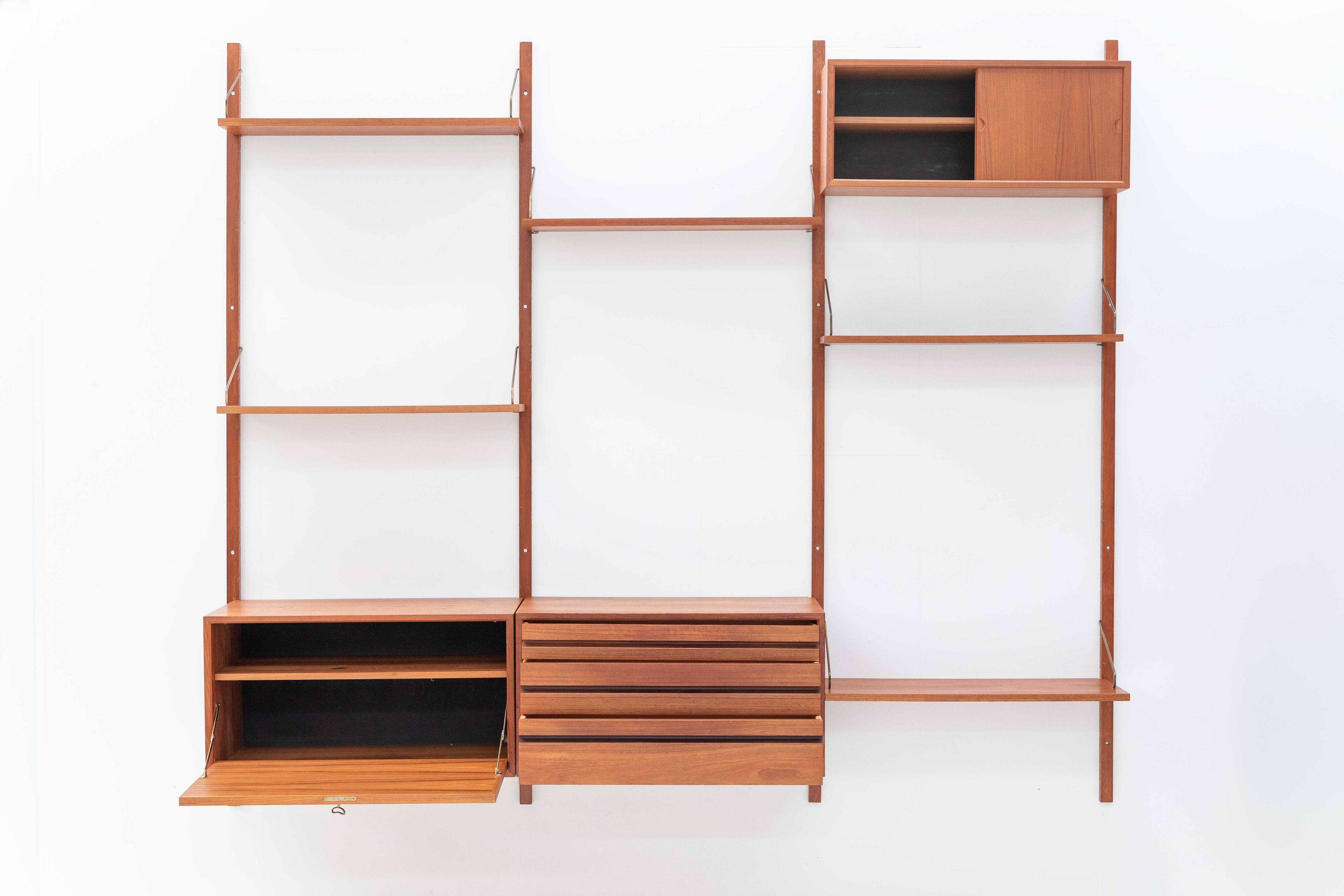 3-bay Cado wall unit by Poul Cadovius