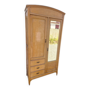 Antique wardrobe with 2 doors and 3 drawers.