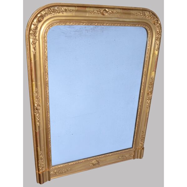 Miroir ancien plâtre & bois doré | Selency