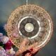 Vintage lampshade pendant light in pink molded glass - tableware collection -