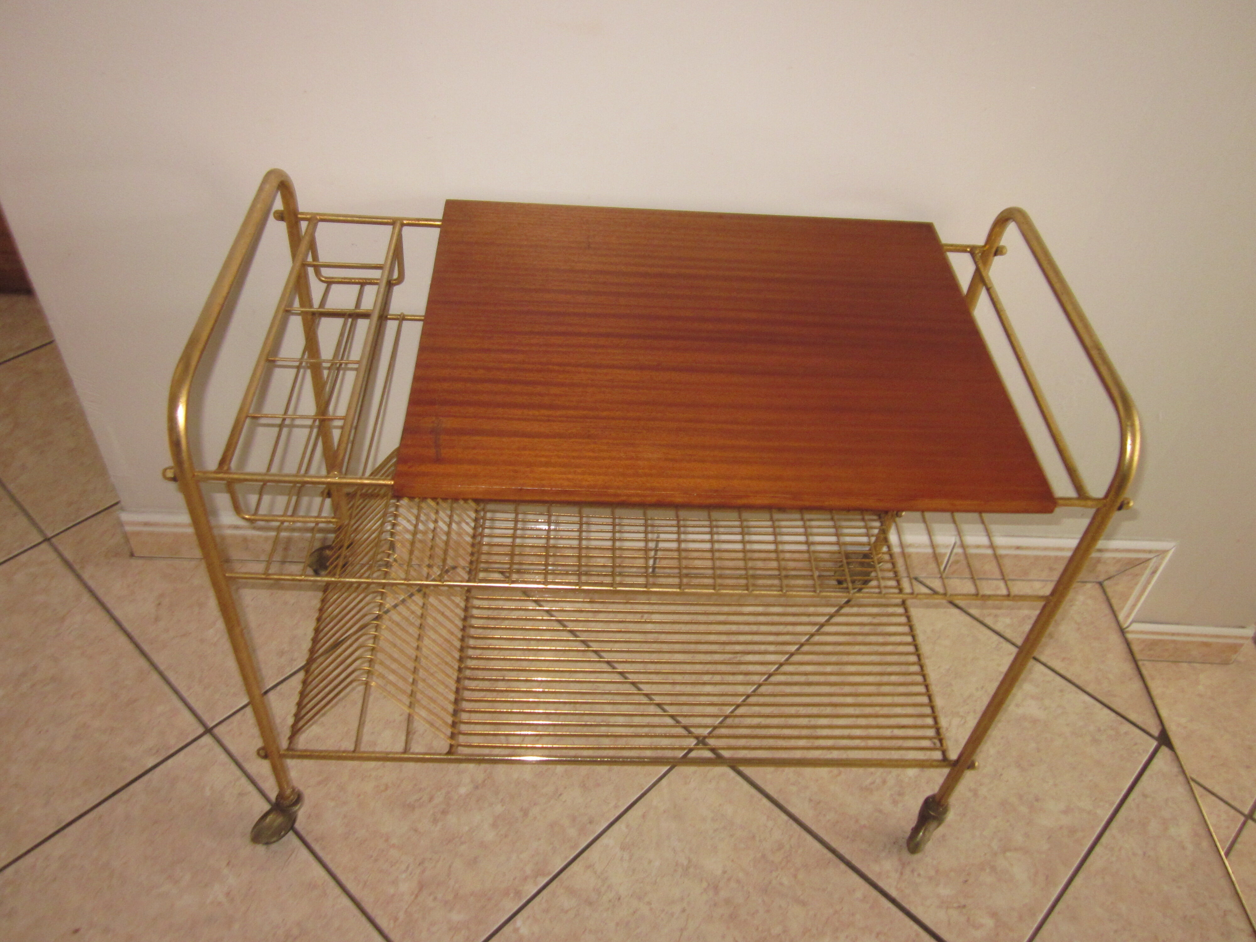 Vinyl door serving table