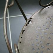 Series of 4 chairs of garden furniture wrought iron full years 60