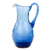 Pichet, postmodernisme, verre bleu, Pologne, années 1970
