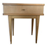 Vintage bedside table in blond wood