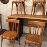 8 chaises bistrot Baumann anciennes