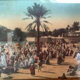 Old large orientalist colorized panoramic photo