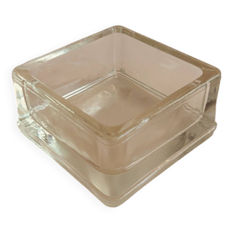 Vintage square glass empty pocket