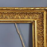 Old frame around 1850 wood - stucco, beaded interior edges, 52x48 hardwood 38x32 cm SB