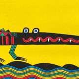 Serigraphy by judy kensley mckieen dangered cuban crocodile 1990