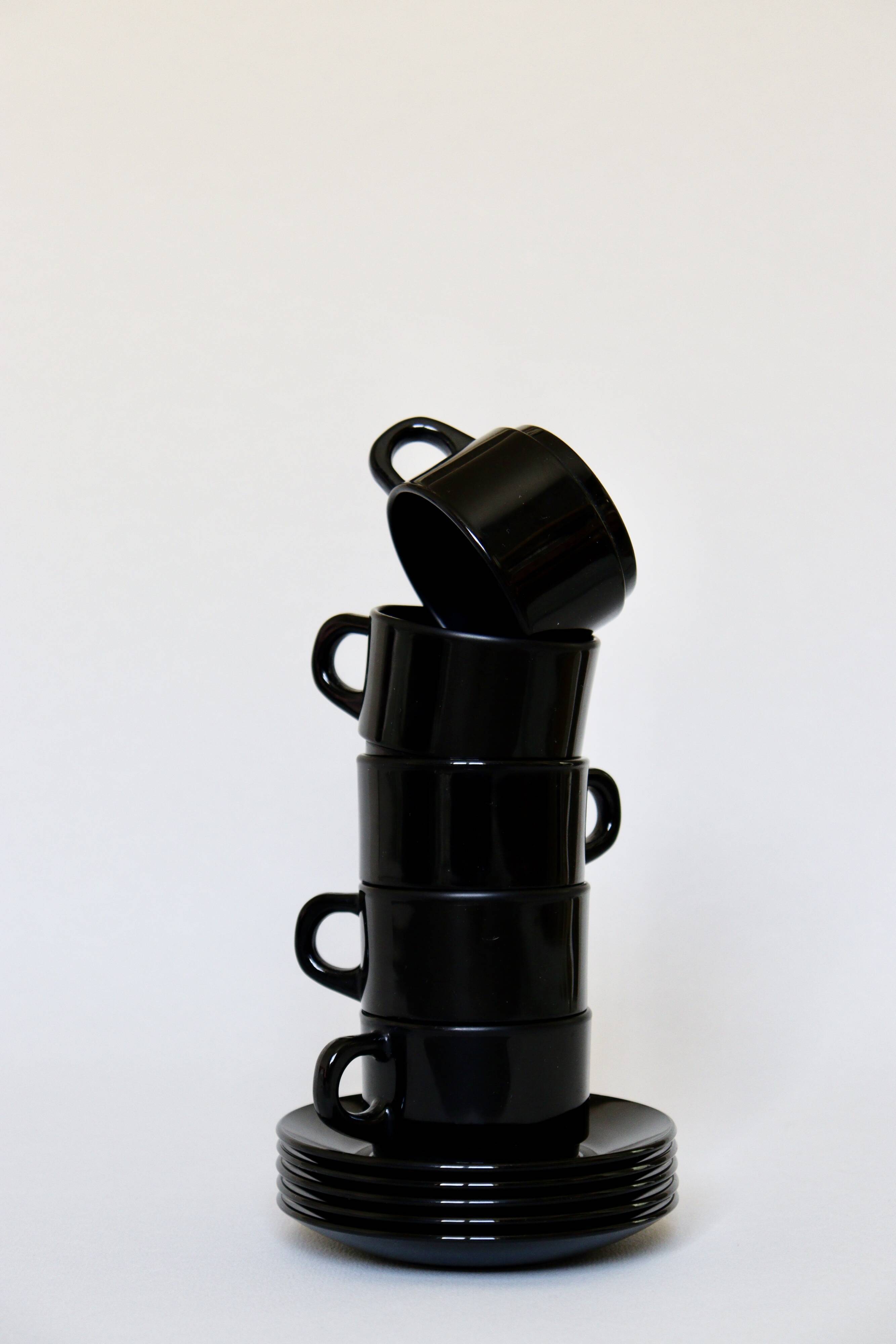 Batch of black cups