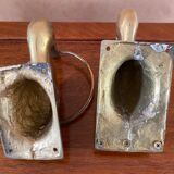 Duo of bronze towel rails