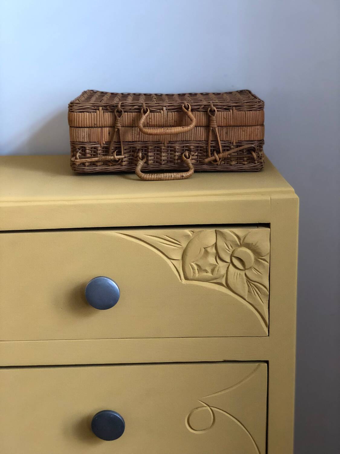 Asymmetrical vintage chest of drawers