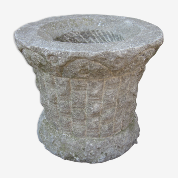 19th blue stone vase