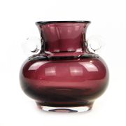 Vase, moderne du milieu du siècle, en verre, Pologne, années 1970