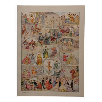 Original lithograph on dance