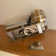 Space age wall lamp, chrome metal, 70s