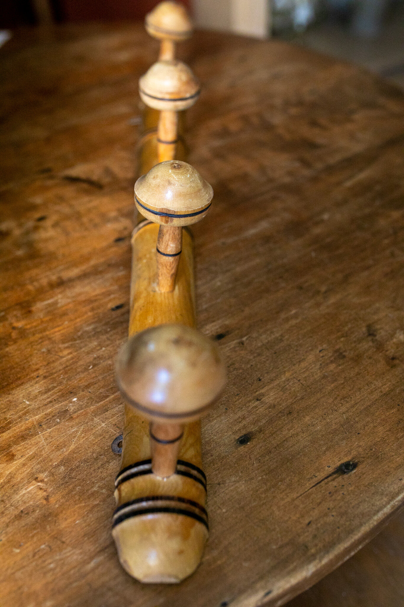 Wooden coat rack bamboo spirit