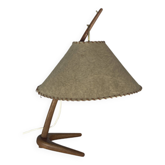 J.T. Kalmar Teak Dornstab table lamp Austria 1947