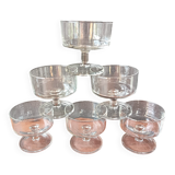 6 champagne coupes Cavalier 15 cl Luminarc model "Suède" vintage