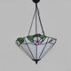 Tiffany washbasin pendant in glass paste with floral decoration