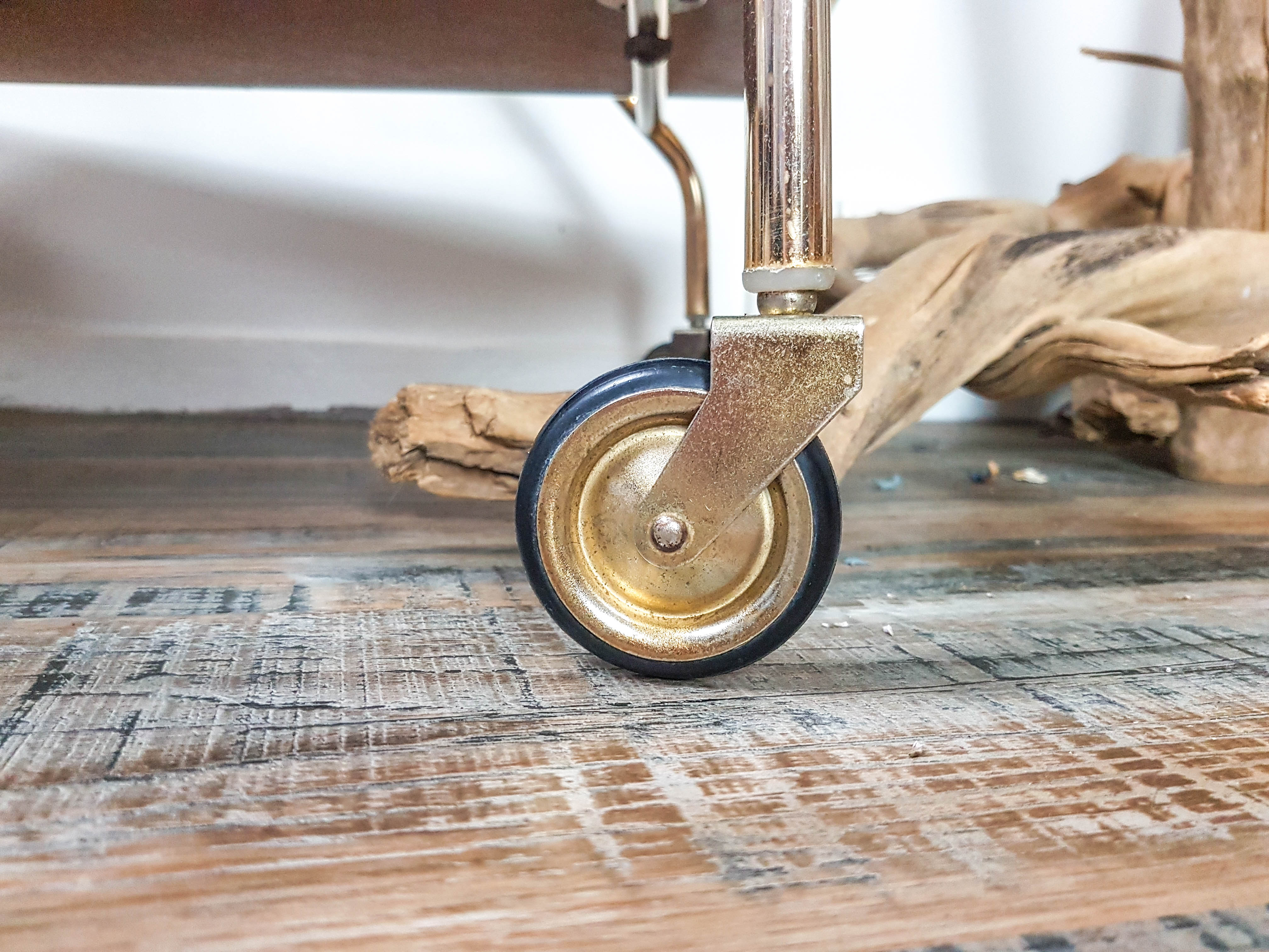 Vintage dessert glass and brass year 70